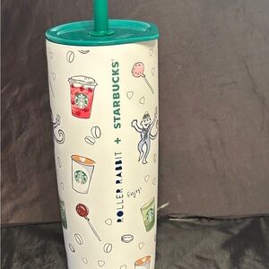 Starbucks Stainless Steel Roller Rabbit Tumbler with Teal Lid